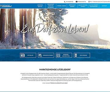 Webschmiede Referenz - Marktgemeinde Litzelsdorf - Screenshot