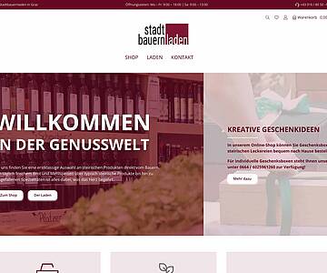 Webschmiede Referenz - Stadtbauernladen - Screenshot