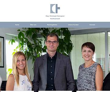 Webschmiede Referenz - Rechtsanwalt Mag. Christoph Hatvagner - Screenshot