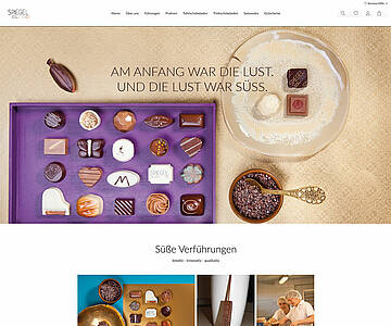 Webschmiede Referenz - Spiegel Pralinen - Screenshot