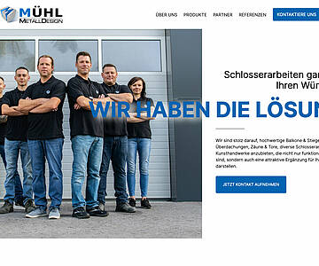 Webschmiede Referenz - Mühl Metalldesign - Screenshot