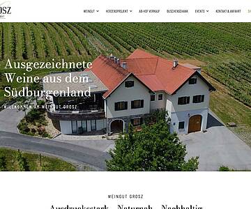 Webschmiede Referenz - Weingut Grosz - Screenshot