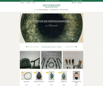Webschmiede Referenz - Mittermann Edelserpentinwaren - Screenshot