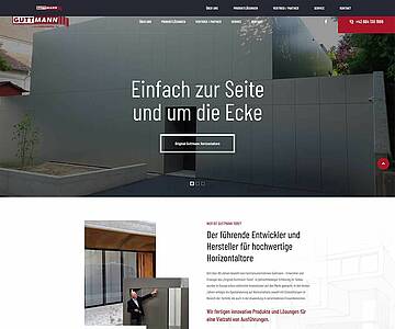 Webschmiede Referenz - Guttmann Tore - Screenshot