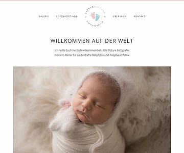Webschmiede Referenz - LITTLE PICTURE Babyfotografie - Screenshot