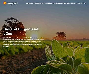 Webschmiede Referenz - Bioland Burgenland - Screenshot