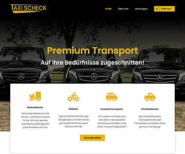 Webschmiede Referenz - Taxi Scheck - Screenshot