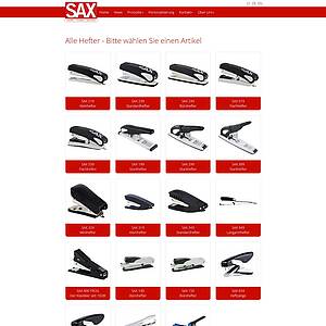 Webschmiede Referenz: SAX Büromaterialien Bild 3