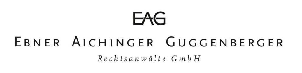 Logo der Anwaltskanzlei Ebner Aichinger Guggenberger, schlichtes Design, mögliches Designbeispiel für Websites.