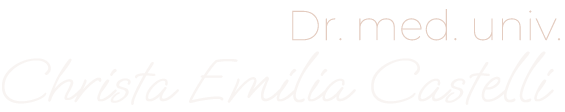 Logo von Dr. med. univ. Christa Emilia Castelli in eleganter Schrift.