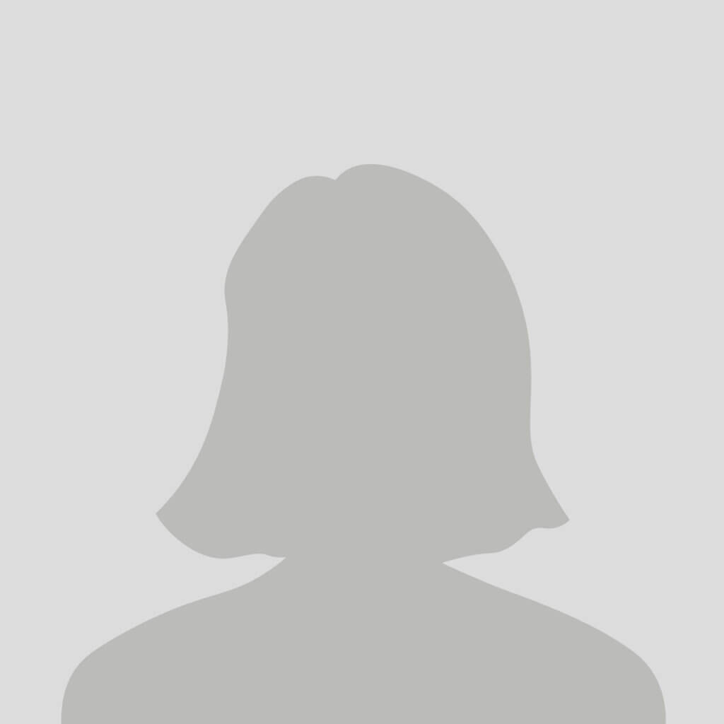 Platzhalterbild eines Frauen-Porträts, graues Silhouettendesign ohne erkennbares Gesicht oder Details.