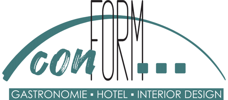 Logo von Conform mit den Schwerpunkten Gastronomie, Hotel, Interior Design, passend für WordPress Agentur-Websites.