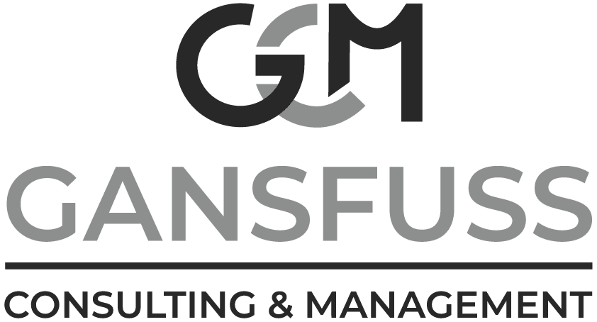 Logo von Gansfuss Consulting & Management, ideal für Webdesign und SEO-Services der Webschmiede Agentur Oberwart.