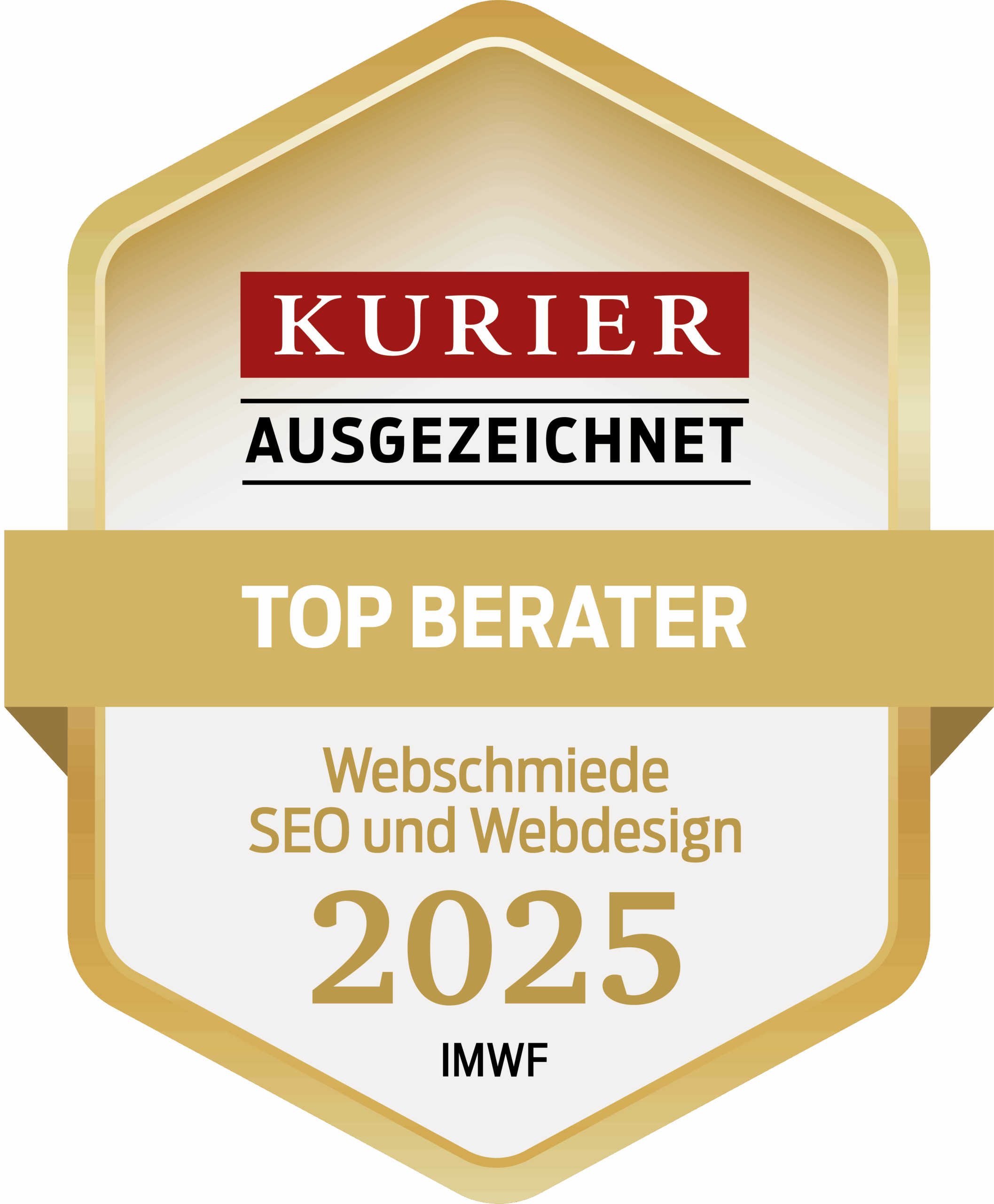 Auszeichnung als Top Berater 2025 für Webschmiede SEO und Webdesign von Kurier, Web Agentur Oberwart.