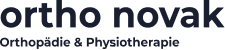 Ortho Novak Logo: Orthopädie und Physiotherapie, schlichtes Design für eine Praxis-Website erstellt von der Webschmiede-Agentur.