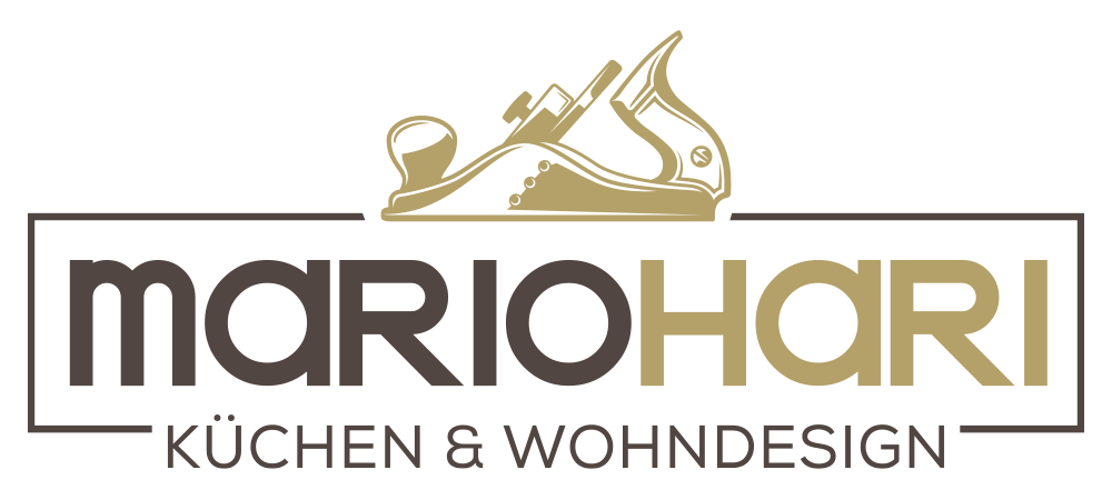 Logo von Mario Hari für Küchen- und Wohndesign, gezeigt auf der Webschmiede-Website für Webdesign und SEO in Oberwart.